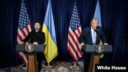 도널드 트럼프 대통령과 볼로디미르 젤렌스키 우크라이나 대통령.
