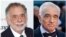 This combination photo shows director Francis Ford Coppola during the 2019 Tribeca Film Festival in New York, left, and director Martin Scorsese during the London Film Festival, Oct. 13, 2019.