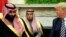 U.S. President Donald Trump delivers remarks as he welcomes Saudi Arabia's Crown Prince Mohammed bin Salman in the Oval Office at the White House in Washington, March 20, 2018. 