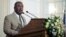 FILE - Sri Lankan Foreign Minister Mangala Samaraweera speaks during a news conference at the Ministry of Foreign Affairs in Colombo, Sri Lanka, May 2015.