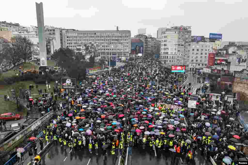 Protest u Beogradu (REUTERS/Marko Djurica)