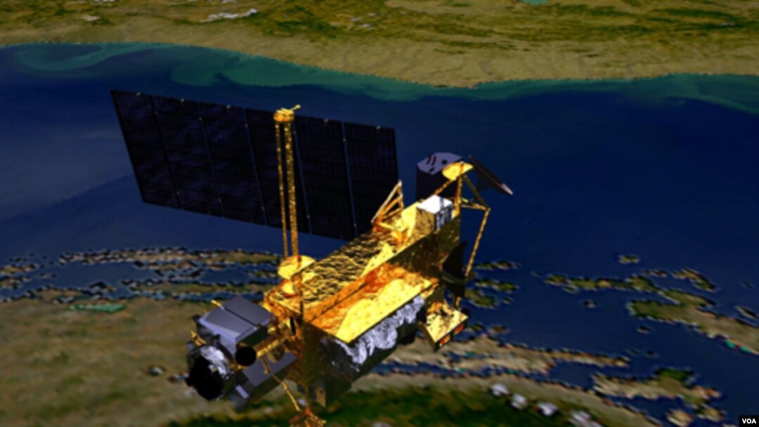 Satelit penelitian atmosfir atas (UARS) milik NASA yang jatuh di kawasan Samudra Pasifik Sabtu pagi (foto ilustrasi).
