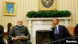Indijski premijer Narendra Modi i predsednik Barak Obama tokom susreta u Beloj kući