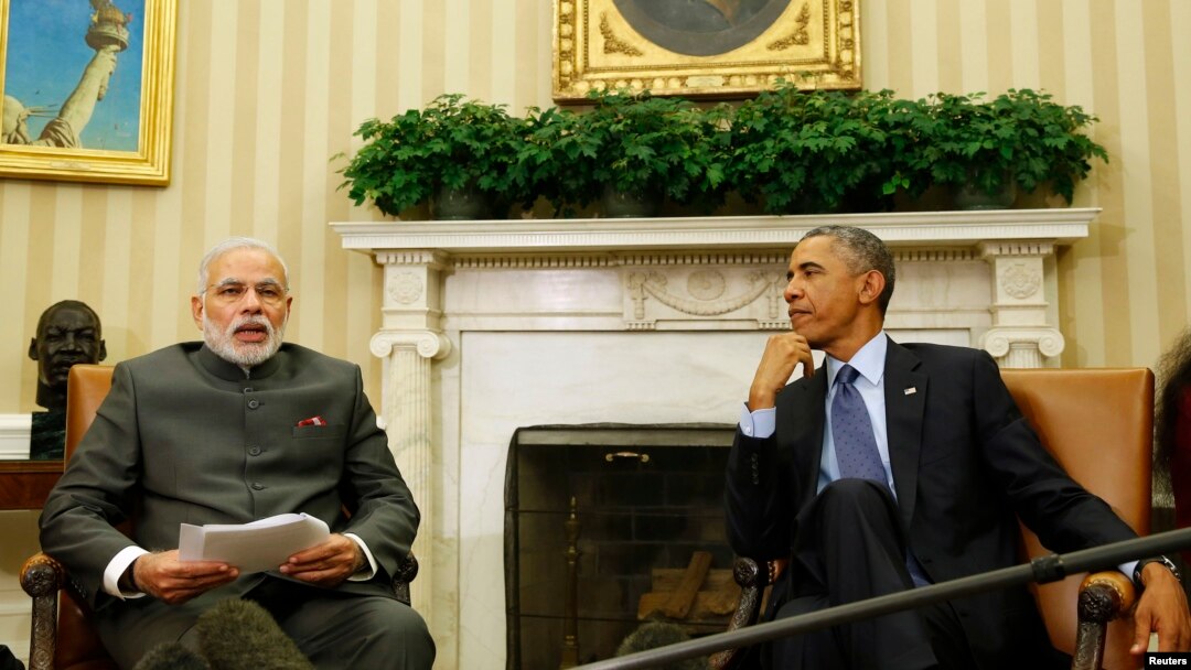 AQSh prezidenti Barak Obama Hindiston Bosh vaziri Narendra Modi bilan, Oq uy, 30-sentabr 2014-yil 