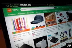 A page from the e-commerce platform 'Temu' website.