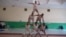 Circus Somaliland acrobats practicing in Hargeisa, Somaliland, April 2, 2016. (J. Craig/VOA) 