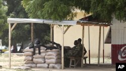 Un poste de contrôle de la police à Maiduguri