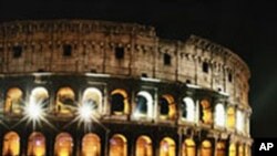 Coliseum is lighted to mark opening of World Summit on Food Security in Rome