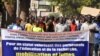 Manifestation et grève des enseignants au Burkina