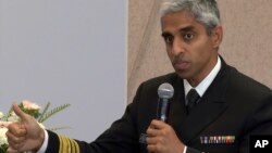 U.S. Surgeon General Vivek Murthy speaks during an Archewell Foundation panel discussion in New York City on Oct. 10, 2023, about how social media can harm young people.