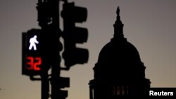 El capitolio de Estados Unidos en Washington, en el día 32 de un cierre parcial del gobierno, el más largo en la historia de la nación. Enero 22 de 2019.