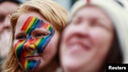 지난 8월 호주 시드니 시내에서 동성결혼을 지지하는 시위가 벌어졌다. (자료사진)