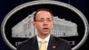 El vicefiscal general de EE.UU., Rod Rosenstein, durante el anuncio de la oficina del fiscal especial Robert Mueller de que un gran jurado ha acusado a individuos y entidades rusas de interferencia en las elecciones estadounidenses de 2016. Feb. 16, 2018. 