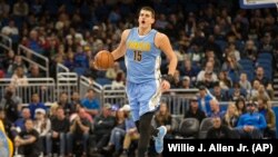 Nikola Jokic, Denver Nuggets, Orlando, Floride, le 10 décembre 2016.