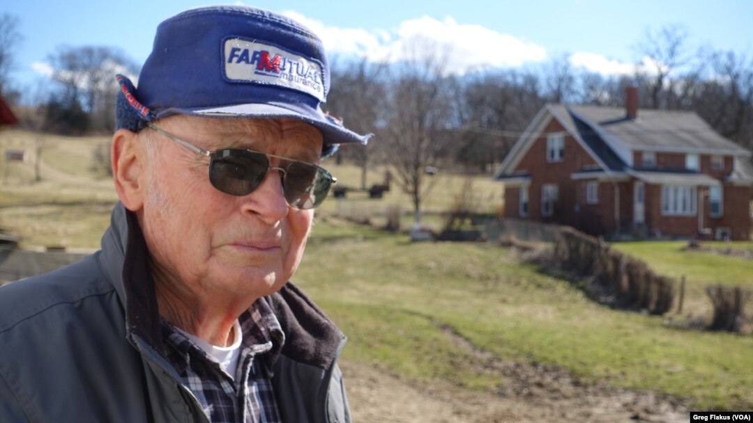 “I was born in that house,” Marion Eden said, pointing to the two-story brick house nearby. Eden, 79, has been farming near Elizabeth, Ill., he entire life.