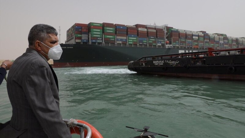 World Trade Affected by Container Ship Blocking Suez Canal