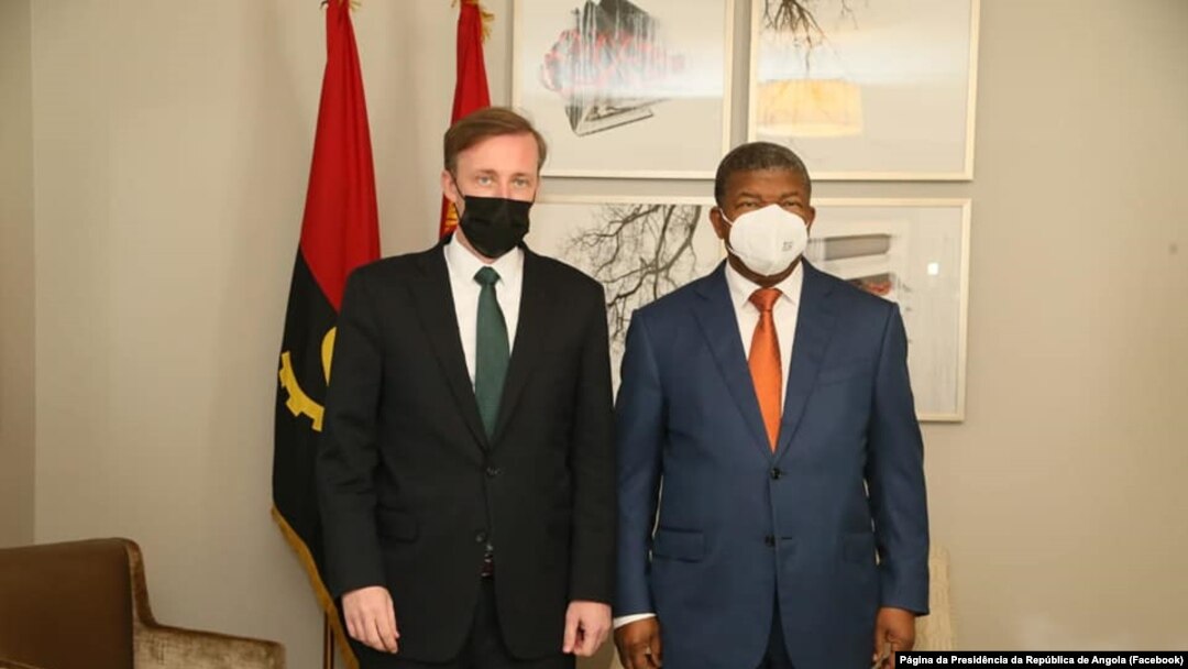Jack Sullivan, Conselheiro de Segurança Nacional dos Estados Unidos (esq) e João Lourenço, Presidente de Angola (dir), 20 de Setembro de 2021