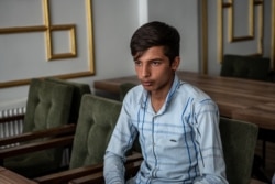 Abdul Tawab, 16, fled Afghanistan after his uncle, a lawyer in a government court, was killed by the Taliban, Aug. 11, 2021, in Van, Turkey. (Claire Thomas/VOA)