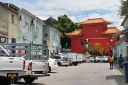 A picture taken Feb. 14, 2020, shows the Chinatown area in Windhoek, Namibia. Despite there being no confirmed cases of the novel coronavirus in Namibia, its effects have been nevertheless felt in the Chinese business community based in Windhoek.