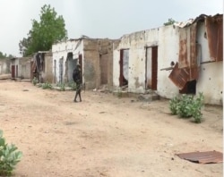 Houses destroyed during battles with Boko Haram are seen in Kousseri, Cameroon, June 11, 2019.