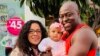 Sylvester Owino with his daughter and wife. The family lives in California. Owino spent a decade in immigration detention and is still fighting a deportation order. His next court date is in September 2019. 