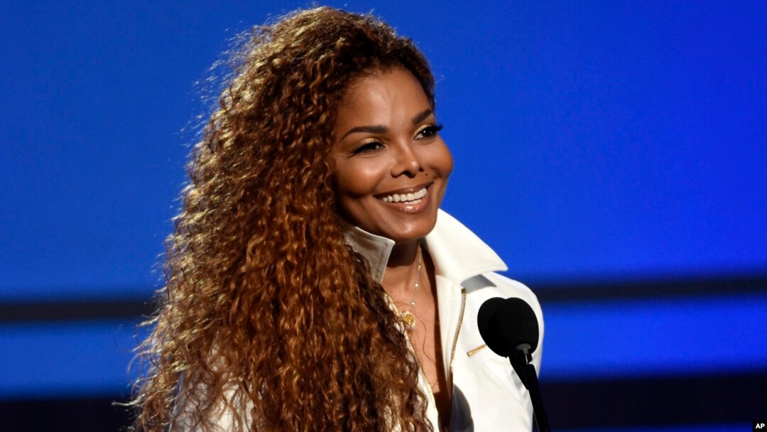 FILE - Janet Jackson accepts the ultimate icon: music dance visual award at the BET Awards in Los Angeles. 