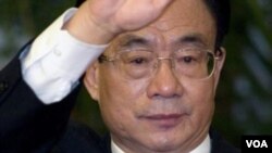 2007年新的政治局常委賀國強會見記者