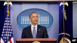 Tổng thống Obama phát biểu trong cuộc họp báo tại Tòa Bạch Ốc.