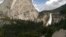 FILE - Water flows over the Nevada Fall near Liberty Cap as seen from the John Muir Trail in Yosemite National Park, Calif., March 28, 2016. An Israeli teenager visiting Yosemite National Park fell hundreds of feet to his death while hiking near the top o
