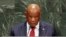 Le Premier ministre du Lesotho, Thomas Motsoahae Thabane, s'adresse à la 74e session de l'Assemblée générale des Nations Unies, le 27 septembre 2019.