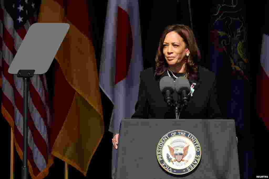 امریکہ کی نائب صدر کملا ہیرس نے فلائٹ 93 کے ہلاک شدگان کی یاد میں ہونے والی تقریب سے خطاب کیا۔