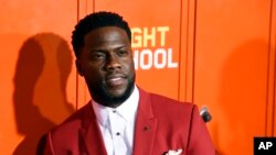 Aktor komedian Kevin Hart berpose saat penayangan perdana film "Night School" di Los Angeles, 24 September 2018. (Foto: Chris Pizzello/AP)