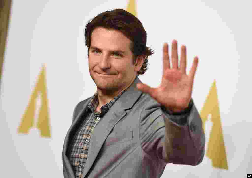 Bradley Cooper arrives at the 87th Academy Awards nominees luncheon at the Beverly Hilton Hotel, Feb. 2, 2015, in Beverly Hills, California.