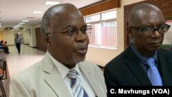 FILE: Zimbabwe Health Services Board Chairman Paulinus Sikhosana says there are no plans to meet the demand for salaries in U.S. dollars for doctors.
