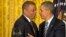 President Barack Obama (r) and Anthony Foxx, nominated as transportation secretary succeeding Ray LaHood, April 29, 2013.