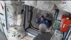 Վերջին չորս հոգանոց անձնակազմին ողջունում են Միջազգային տիեզերակայանում