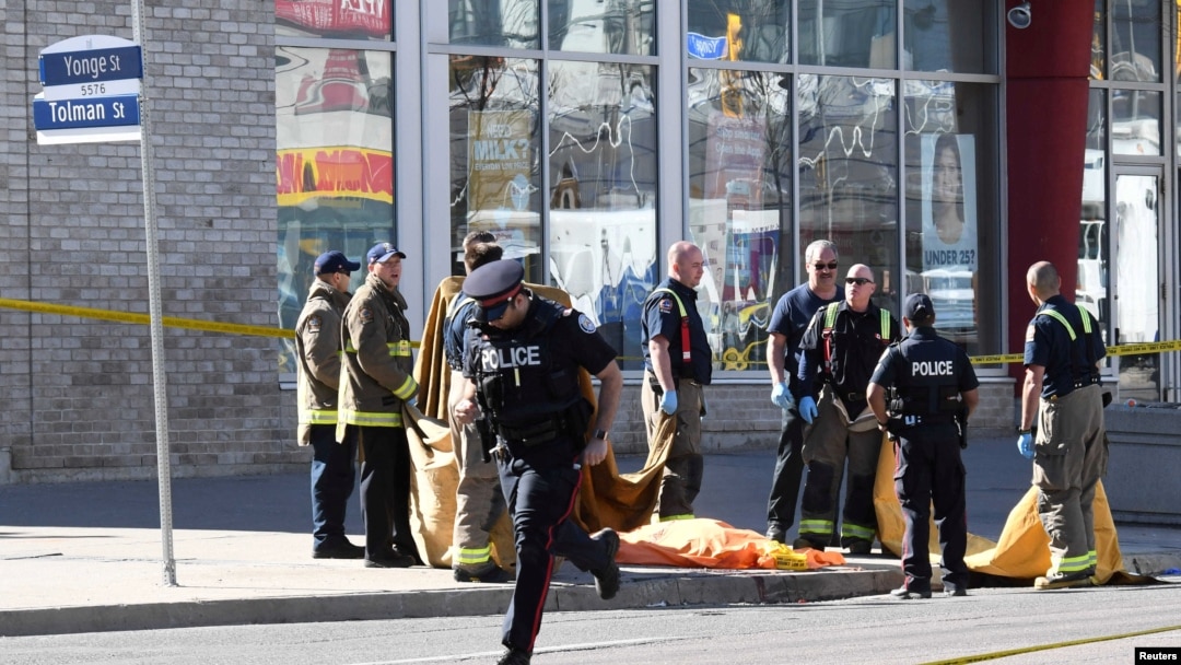 Policija na mestu napada u predgrađu Toronta, 24. april 2018.