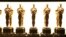 FILE - Oscar statuettes appear backstage at the Oscars in Los Angeles on Feb. 26, 2017.