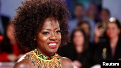 FILE - Actor Viola Davis arrives for the world premiere of Widows at the Toronto International Film Festival (TIFF) in Toronto, Canada, Sept. 8, 2018. 