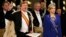 Dutch King Willem-Alexander takes the oath as he wife Queen Maxima stands at his side during his coronation inside the Nieuwe Kerk or New Church in Amsterdam, The Netherlands, Apr. 30, 2013.