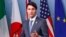 Canada's Prime Minister Justin Trudeau listens while addressing the final news conference of the G-7 summit in the Charlevoix city of La Malbaie, Quebec, June 9, 2018.