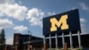 FILE - An empty Michigan Stadium is seen on the University of Michigan campus amid reports of college football cancellation, during the outbreak of the coronavirus disease (COVID-19), in Ann Arbor, Michigan, August 10, 2020.