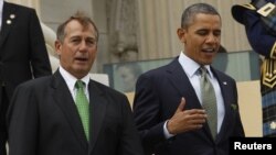 El presidente Barack Obama y John Boehner deberán ponerse de acuerdo de cara a una solución para evitar abismo fiscal.