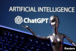 FILE - ChatGPT logo and AI Artificial Intelligence words are seen in this illustration taken, May 4, 2023.