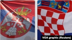 Zastave Srbije i Hrvatske, ilustrativna fotografija