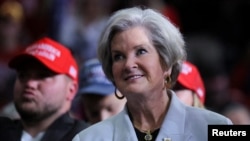 Susie Wiles, senior advisor of Republican presidential nominee and former U.S. President Donald Trump attend a campaign rally at PPG Paints Arena in Pittsburgh, Pennsylvania, Nov.4, 2024. 