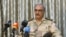 FILE - General Khalifa Haftar speaks during a news conference at a sports club in Abyar, a small town to the east of Benghazi.