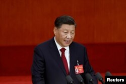 Kineski predsjednik Xi Jinping govori tokom ceremonije otvaranja 20. Nacionalnog kongresa Komunističke partije Kine, u Velikoj dvorani naroda u Pekingu, Kina, 16. oktobra 2022. (Foto: Reuters/Thomas Peter)