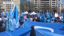 Uygur Türkleri Washington'da Çin'i Protesto Etti