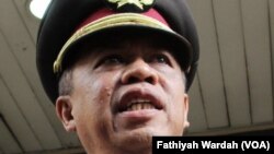 Kepala Divisi Hubungan Masyarakat Mabes Polri Irjen Anton Charliyan. (VOA/AFathiyah Wardah)